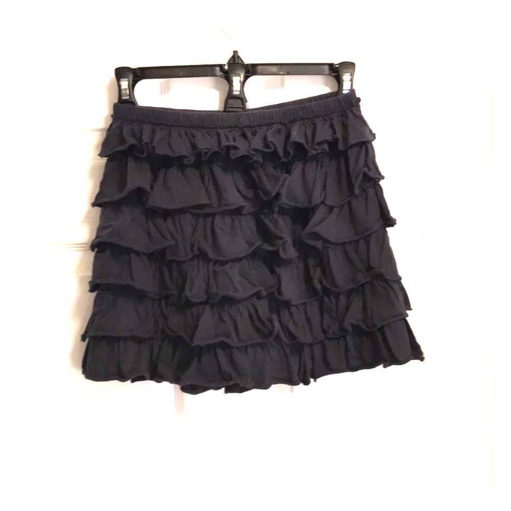 Navy Blue Crew Cuts Cotton Multi tiered skirt
